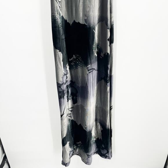 Syrup Womens Vintage Whimsical Y2K Witchy Velvet Floral Side Slit Dress Size M - Picture 3 of 9